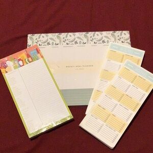 Weekly meal planner pad bundle